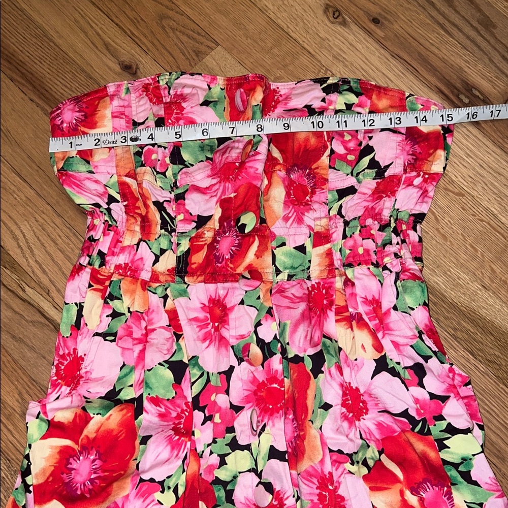 Annabelle Multicolor Floral Strapless Dress Size M - Picture 5 of 6